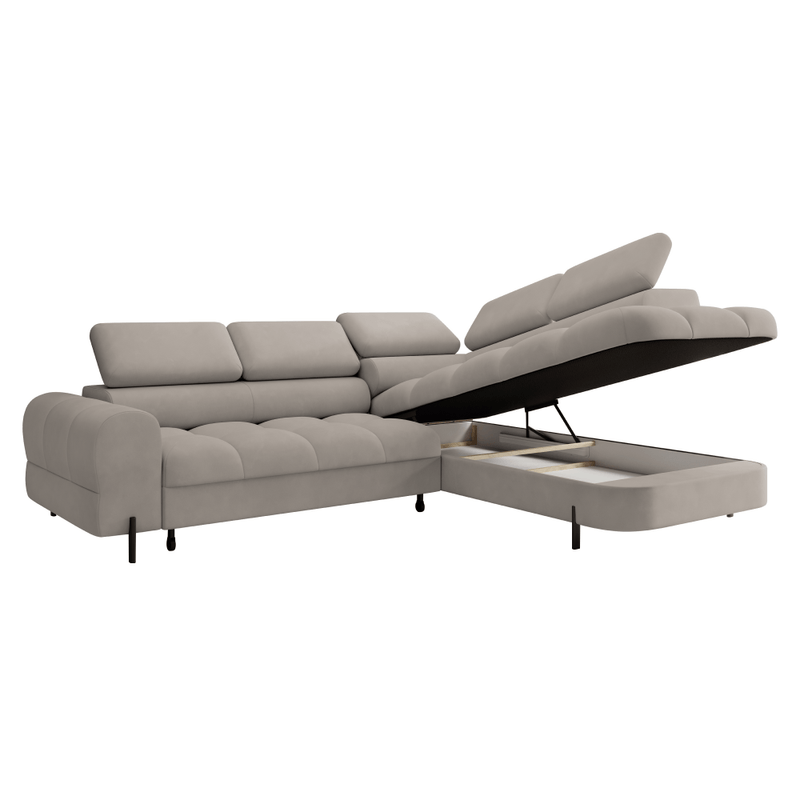 Casa si Gradina - Mobilier - Canapele si coltare - Coltare - Set de canapea de colt, bej Taupe, pe dreapta, BERON ROH - Infinity.ro