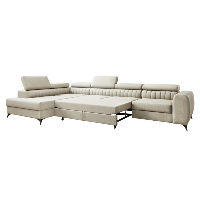 Casa si Gradina - Mobilier - Canapele si coltare - Coltare - Set de canapea de colt, crem, pe stanga, PONTI MAXI ROH - Infinity.ro