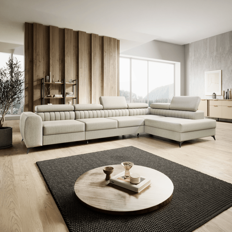 Casa si Gradina - Mobilier - Canapele si coltare - Coltare - Set de canapea de colt, crem, pe dreapta, PONTI MAXI ROH - Infinity.ro