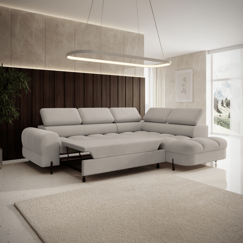 Casa si Gradina - Mobilier - Canapele si coltare - Coltare - Set de canapea de colt, bej Taupe, pe dreapta, BERON ROH - Infinity.ro