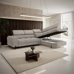 Casa si Gradina - Mobilier - Canapele si coltare - Coltare - Set de canapea de colt, bej Taupe, pe dreapta, BERON ROH - Infinity.ro