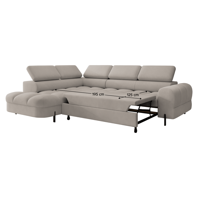 Casa si Gradina - Mobilier - Canapele si coltare - Coltare - Set canapea de colt, bej Taupe, pe stanga, BERON ROH - Infinity.ro