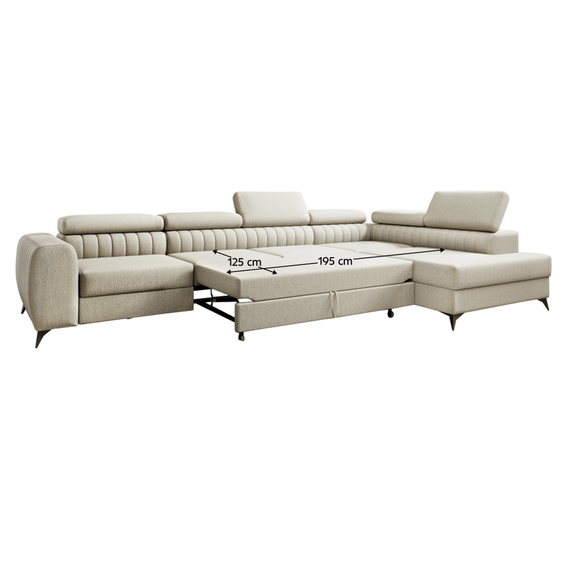 Casa si Gradina - Mobilier - Canapele si coltare - Coltare - Set de canapea de colt, crem, pe dreapta, PONTI MAXI ROH - Infinity.ro