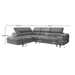 Casa si Gradina - Mobilier - Canapele si coltare - Coltare - Set canapea de colt, gri, pe stanga, BERON ROH - Infinity.ro