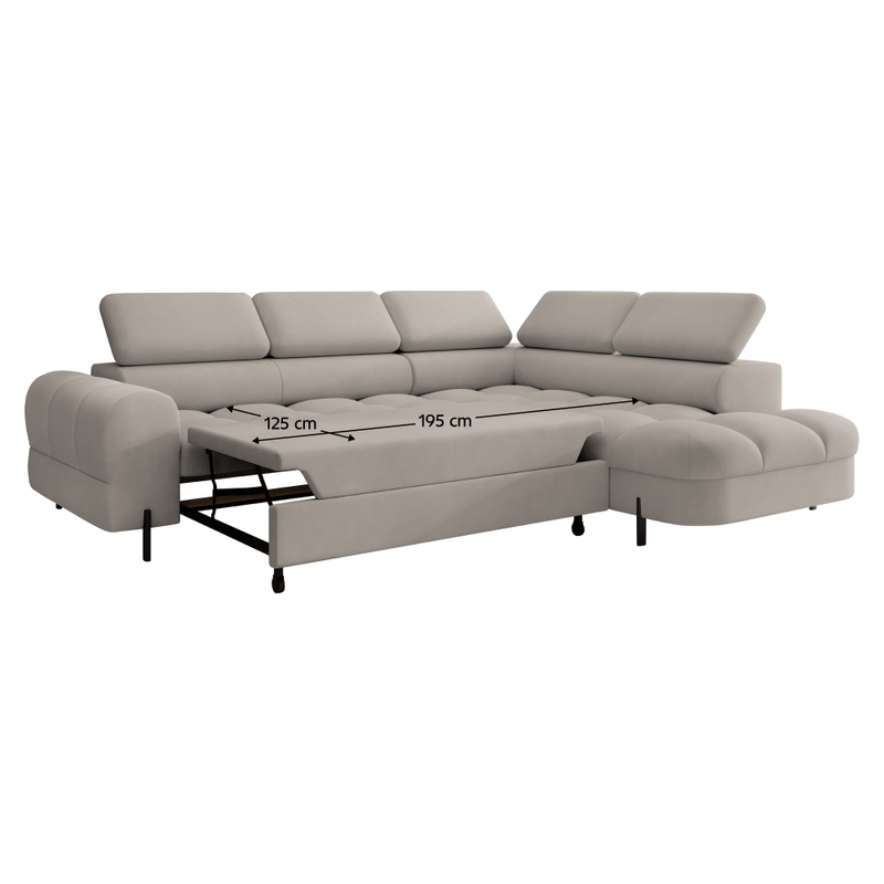 Casa si Gradina - Mobilier - Canapele si coltare - Coltare - Set de canapea de colt, bej Taupe, pe dreapta, BERON ROH - Infinity.ro