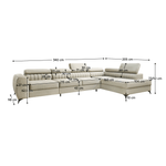 Casa si Gradina - Mobilier - Canapele si coltare - Coltare - Set de canapea de colt, crem, pe dreapta, PONTI MAXI ROH - Infinity.ro