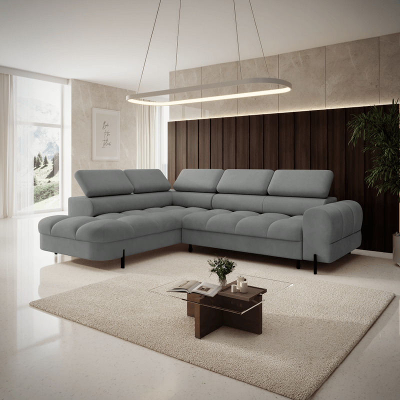 Casa si Gradina - Mobilier - Canapele si coltare - Coltare - Set canapea de colt, gri, pe stanga, BERON ROH - Infinity.ro