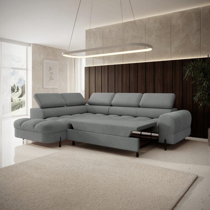 Casa si Gradina - Mobilier - Canapele si coltare - Coltare - Set canapea de colt, gri, pe stanga, BERON ROH - Infinity.ro