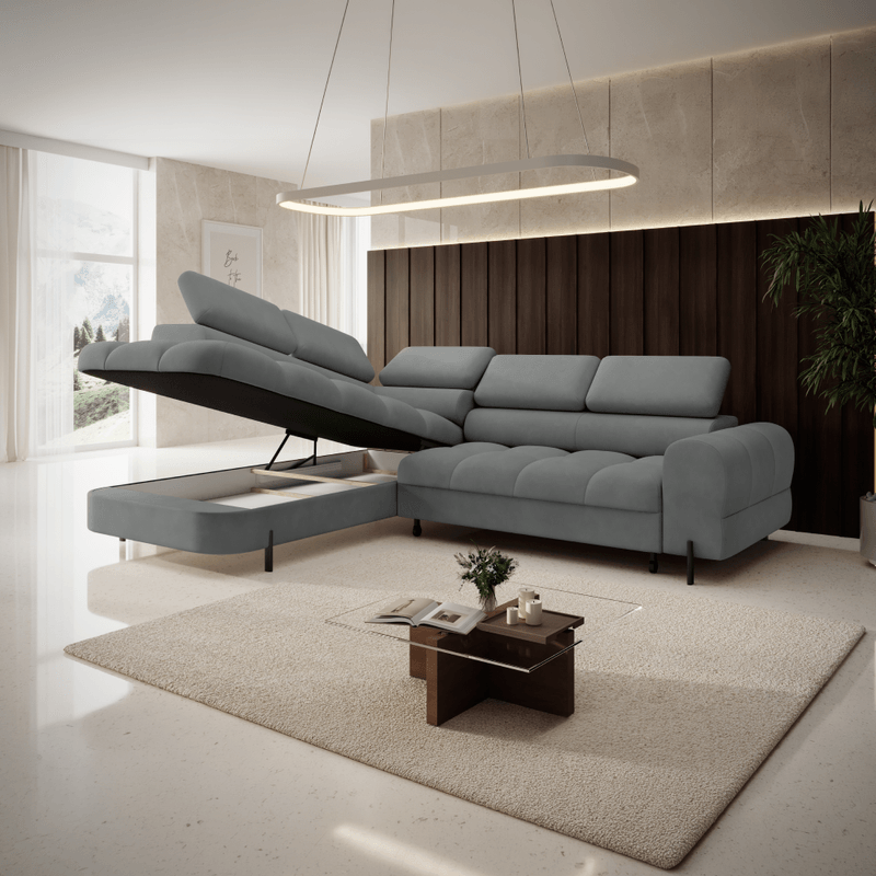 Casa si Gradina - Mobilier - Canapele si coltare - Coltare - Set canapea de colt, gri, pe stanga, BERON ROH - Infinity.ro