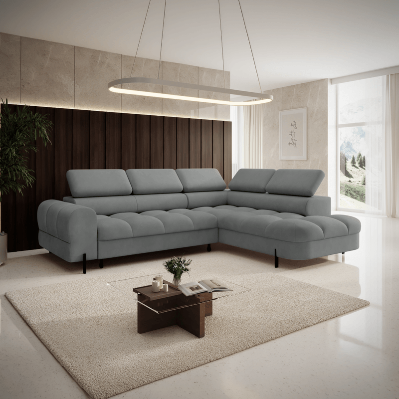 Casa si Gradina - Mobilier - Canapele si coltare - Coltare - Set canapea de colt, gri, pe dreapta, BERON ROH - Infinity.ro