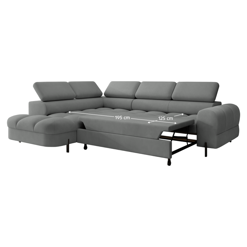 Casa si Gradina - Mobilier - Canapele si coltare - Coltare - Set canapea de colt, gri, pe stanga, BERON ROH - Infinity.ro