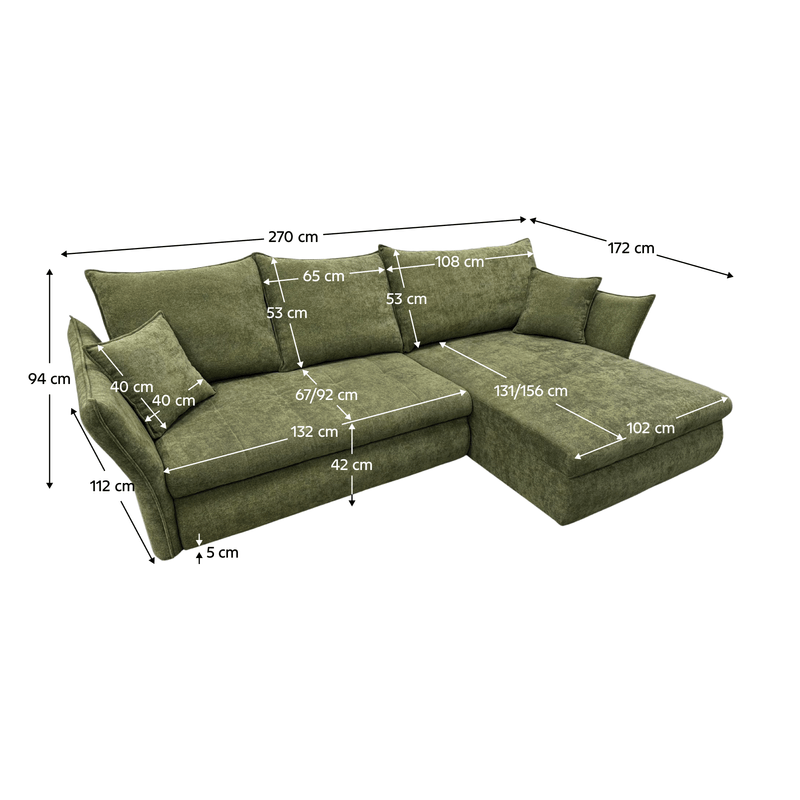 Casa si Gradina - Mobilier - Canapele si coltare - Coltare - Set de canapea universala, verde, TORY ROH - Infinity.ro
