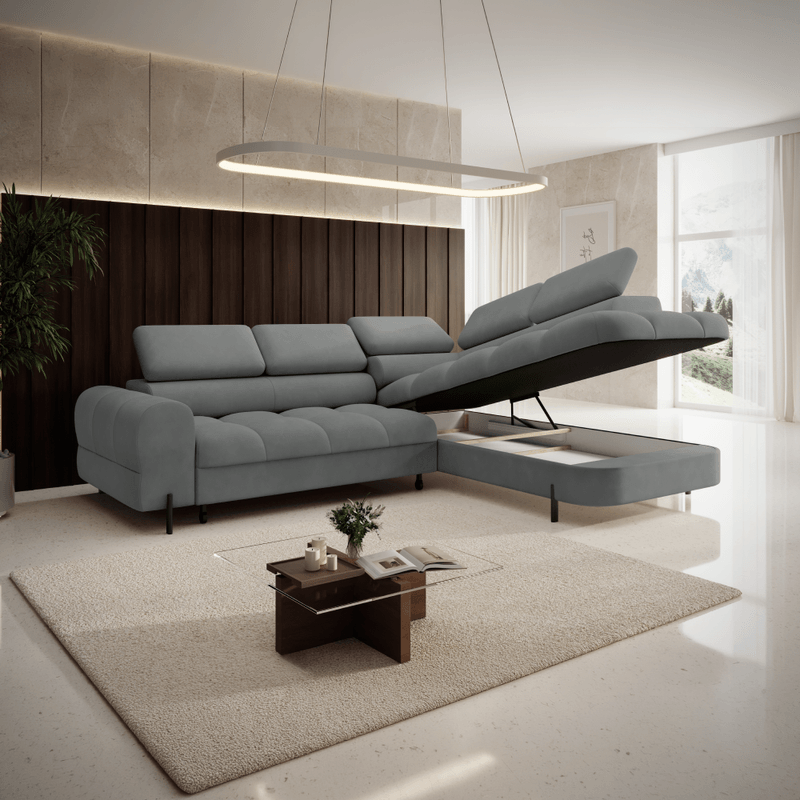 Casa si Gradina - Mobilier - Canapele si coltare - Coltare - Set canapea de colt, gri, pe dreapta, BERON ROH - Infinity.ro