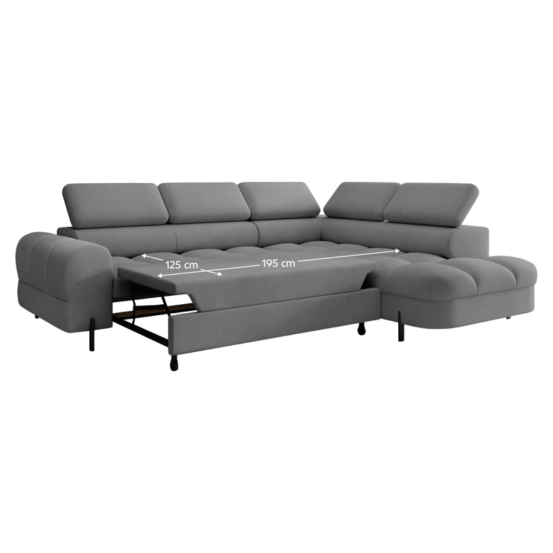 Casa si Gradina - Mobilier - Canapele si coltare - Coltare - Set canapea de colt, gri, pe dreapta, BERON ROH - Infinity.ro