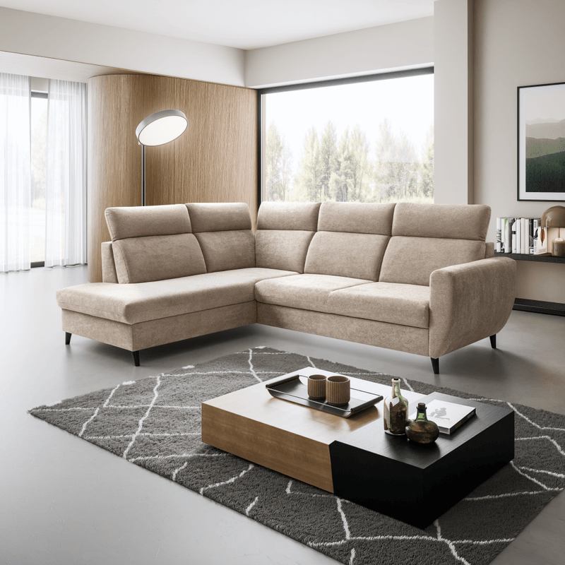 Casa si Gradina - Mobilier - Canapele si coltare - Coltare - Set canapea de colt, gri-maro Taupe, pe stanga, ROTTO ROH - Infinity.ro