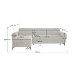 Casa si Gradina - Mobilier - Canapele si coltare - Coltare - Set canapele de colt, crem, pe stanga, BARTY ROH - Infinity.ro