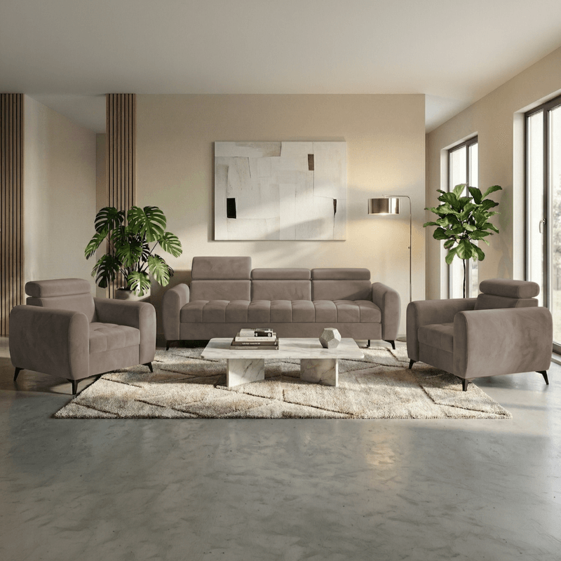 Casa si Gradina - Mobilier - Canapele si coltare - Canapele - Canapea extensibila cu 3 locuri, maro, BARELO - Infinity.ro