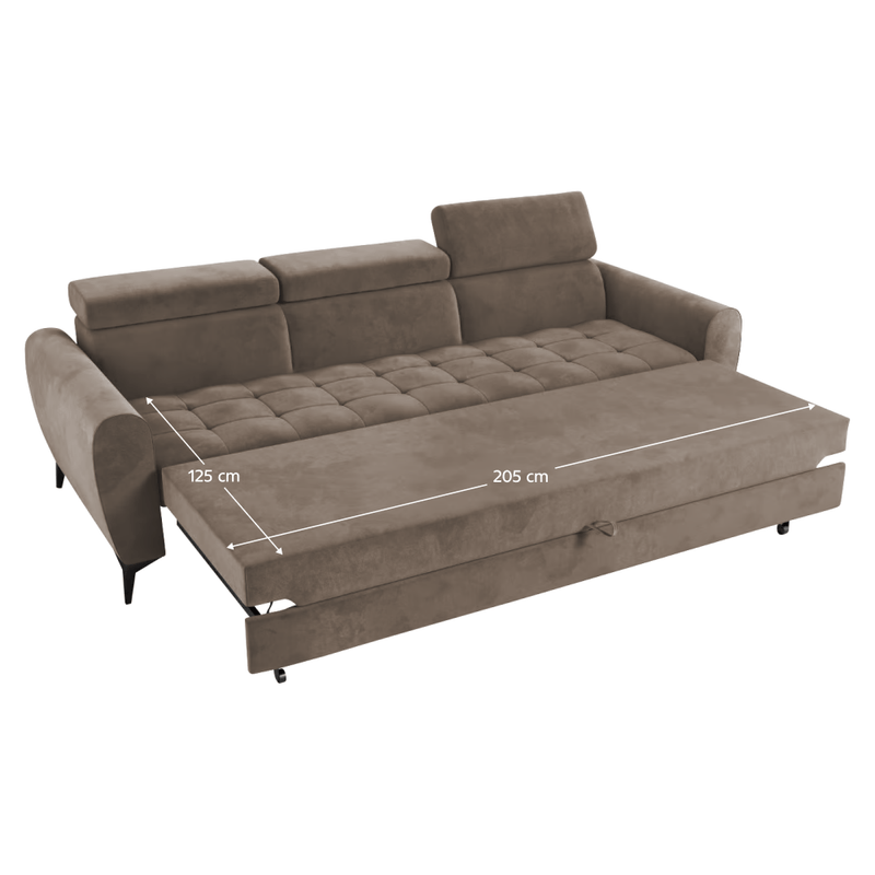 Casa si Gradina - Mobilier - Canapele si coltare - Canapele - Canapea extensibila cu 3 locuri, maro, BARELO - Infinity.ro