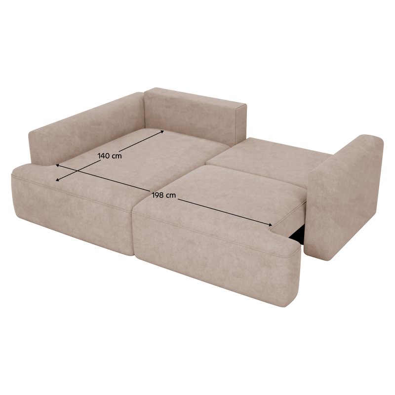 Casa si Gradina - Mobilier - Canapele si coltare - Coltare - Set canapea de colt, bej Taupe, pe stanga, SOUL ROH - Infinity.ro