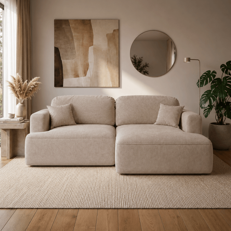Casa si Gradina - Mobilier - Canapele si coltare - Coltare - Set de canapea de colt, bej Taupe, pe dreapta, SOUL ROH - Infinity.ro