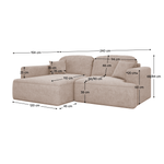 Casa si Gradina - Mobilier - Canapele si coltare - Coltare - Set canapea de colt, bej Taupe, pe stanga, SOUL ROH - Infinity.ro