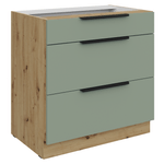 Casa si Gradina - Mobilier - Comode si corpuri - Corpuri bucatarie - Dulapior inferior, aquamarine/stejar artisan, ARSANY 80 D 3S BB - Infinity.ro