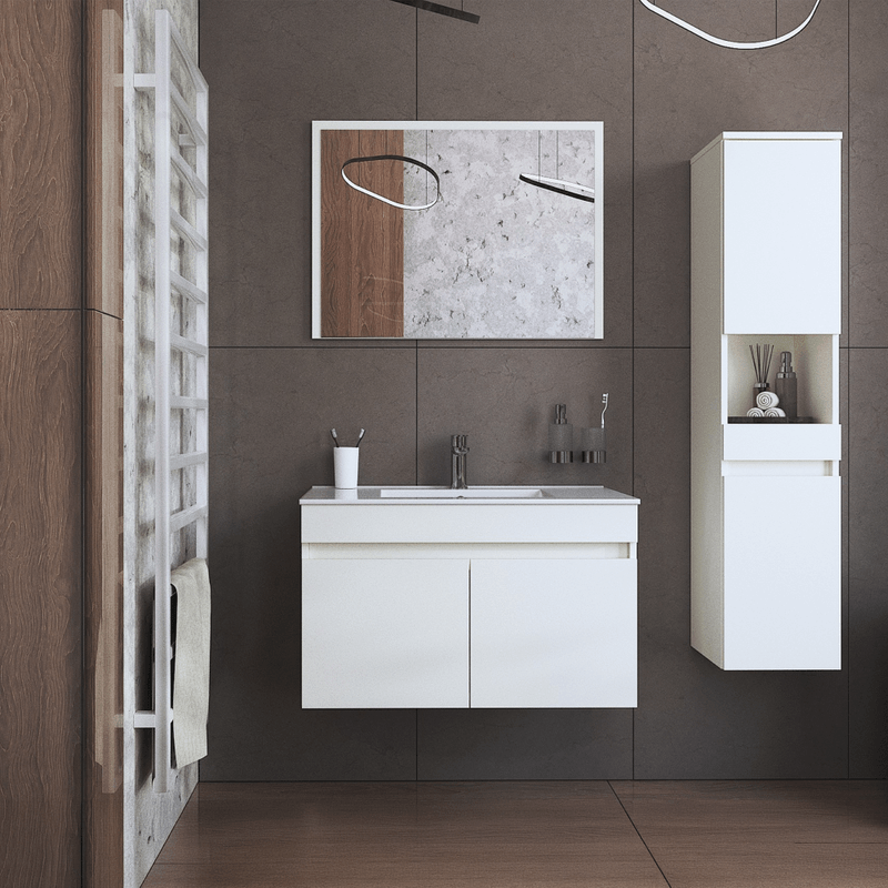Casa si Gradina - Sanitare - Lavoar baie si accesorii - Lavoare si piedestale - Chiuveta din ceramica, incastrata, alba, 80x46 cm, PRATO TYP 3 - Infinity.ro