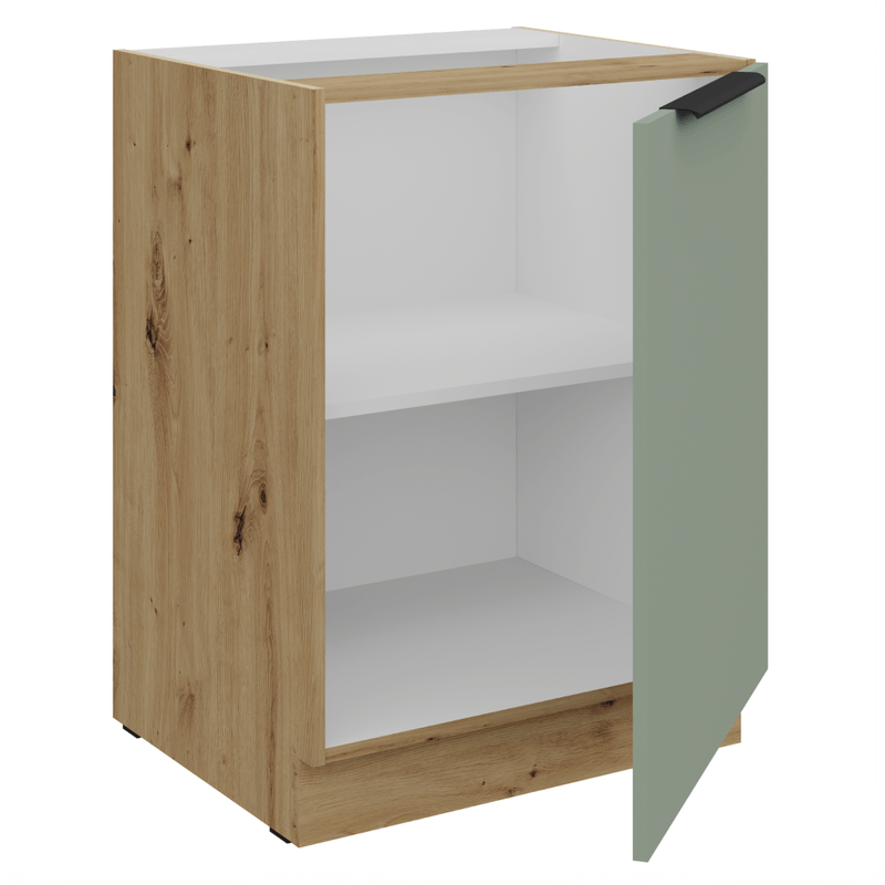 Casa si Gradina - Mobilier - Comode si corpuri - Corpuri bucatarie - Dulapior inferior, aquamarine/stejar artisan, ARSANY 60 D 1F BB - Infinity.ro