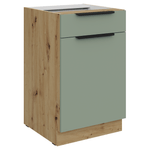 Casa si Gradina - Mobilier - Comode si corpuri - Corpuri bucatarie - Dulapior inferior, aquamarine/stejar artisan, ARSANY 50 D 1F 1S BB - Infinity.ro