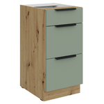 Casa si Gradina - Mobilier - Comode si corpuri - Corpuri bucatarie - Dulapior inferior, aquamarine/stejar artisan, ARSANY 40 D 3S BB - Infinity.ro