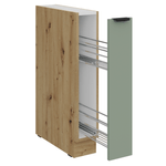 Casa si Gradina - Mobilier - Comode si corpuri - Corpuri bucatarie - Dulapior inferior cu cos extensibil, aquamarine/stejar artisan, ARSANY 15 D CARGO BB - Infinity.ro