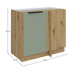 Casa si Gradina - Mobilier - Comode si corpuri - Corpuri bucatarie - Dulapior inferior, aquamarine/stejar artisan, ARSANY 105 ND 1F BB - Infinity.ro