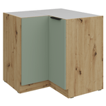 Casa si Gradina - Mobilier - Comode si corpuri - Corpuri bucatarie - Dulapior inferior de colt, aquamarine/stejar artisan, ARSANY 90x90 DN 2F BB - Infinity.ro