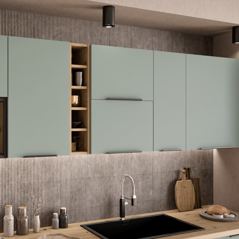Casa si Gradina - Mobilier - Comode si corpuri - Corpuri bucatarie - Dulapior inferior, aquamarine/stejar artisan, ARSANY 105 ND 1F BB - Infinity.ro