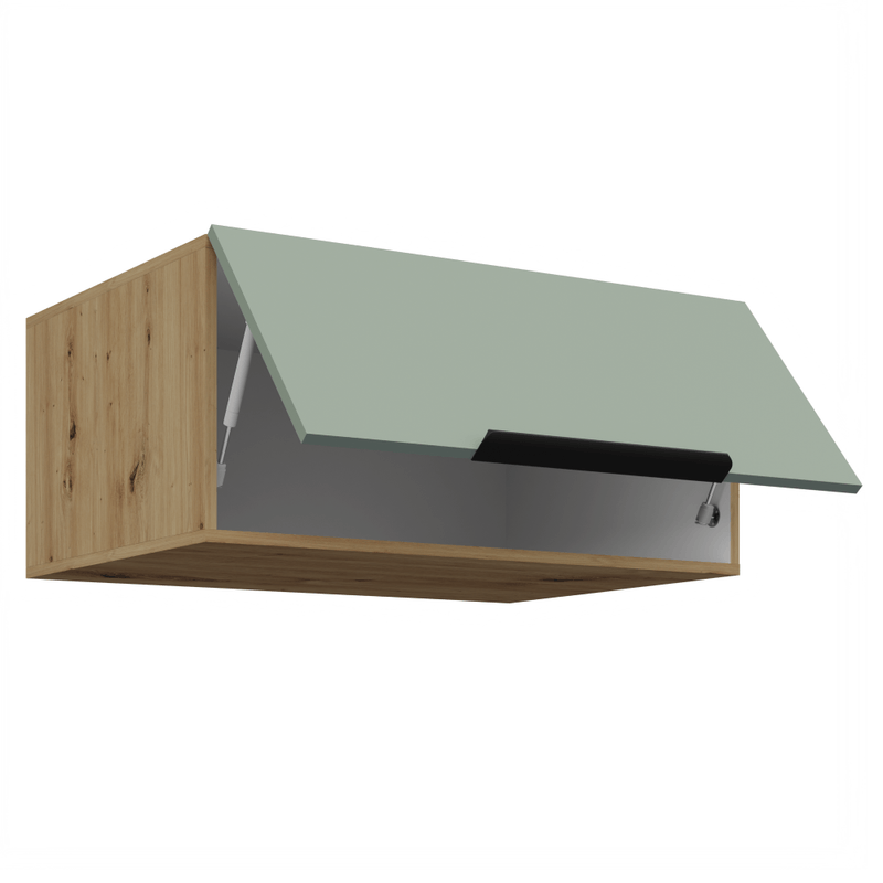 Casa si Gradina - Mobilier - Comode si corpuri - Corpuri bucatarie - Dulapior superior, aquamarine/stejar artisan, ARSANY 80 NAGU-36 1F - Infinity.ro