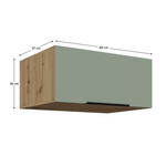 Casa si Gradina - Mobilier - Comode si corpuri - Corpuri bucatarie - Dulapior superior, aquamarine/stejar artisan, ARSANY 80 NAGU-36 1F - Infinity.ro