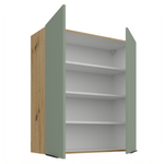 Casa si Gradina - Mobilier - Comode si corpuri - Corpuri bucatarie - Dulapior superior, aquamarine/stejar artisan, ARSANY 80 G-90 2F - Infinity.ro