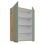 Casa si Gradina - Mobilier - Comode si corpuri - Corpuri bucatarie - Dulapior superior, aquamarine/stejar artisan, ARSANY 80 G-108 2F - Infinity.ro