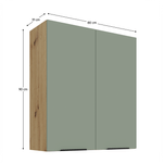 Casa si Gradina - Mobilier - Comode si corpuri - Corpuri bucatarie - Dulapior superior, aquamarine/stejar artisan, ARSANY 80 G-90 2F - Infinity.ro