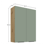 Casa si Gradina - Mobilier - Comode si corpuri - Corpuri bucatarie - Dulapior superior, aquamarine/stejar artisan, ARSANY 80 G-108 2F - Infinity.ro