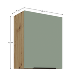 Casa si Gradina - Mobilier - Comode si corpuri - Corpuri bucatarie - Dulapior superior, aquamarine/stejar artisan, ARSANY 60 G-72 1F - Infinity.ro