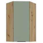 Casa si Gradina - Mobilier - Comode si corpuri - Corpuri bucatarie - Dulapior de colt superior, aquamarine/stejar artisan, ARSANY 60x60 GN-108 1F - Infinity.ro