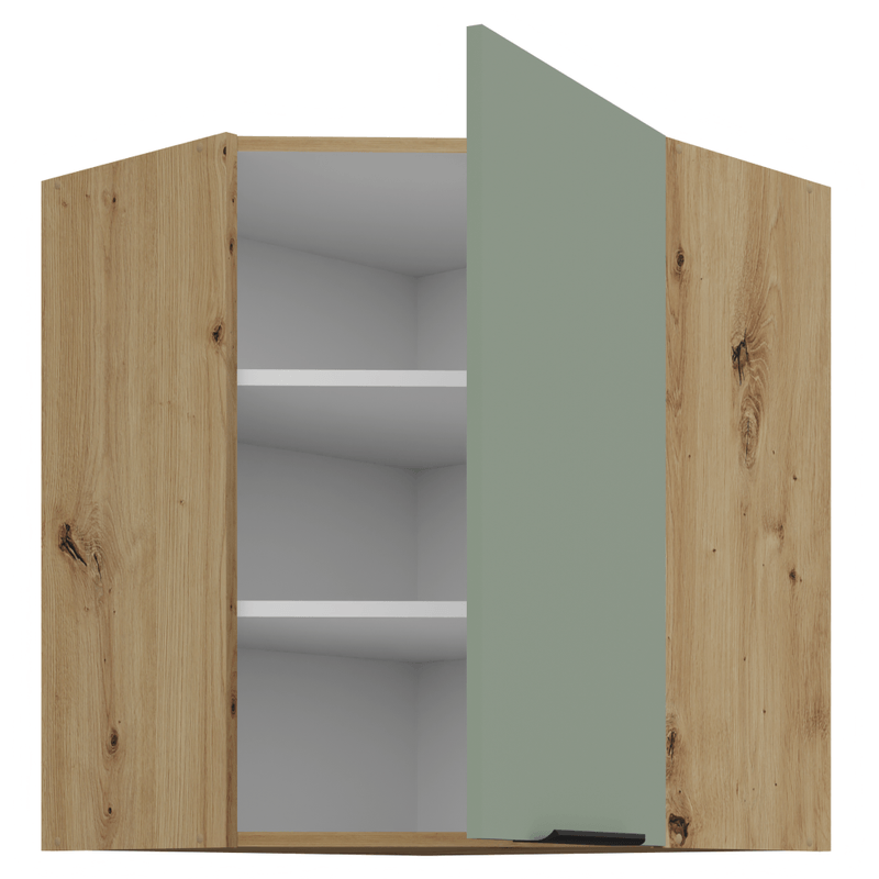 Casa si Gradina - Mobilier - Comode si corpuri - Corpuri bucatarie - Dulapior de colt superior, aquamarine/stejar artisan, ARSANY 60x60 GN-72 1F - Infinity.ro