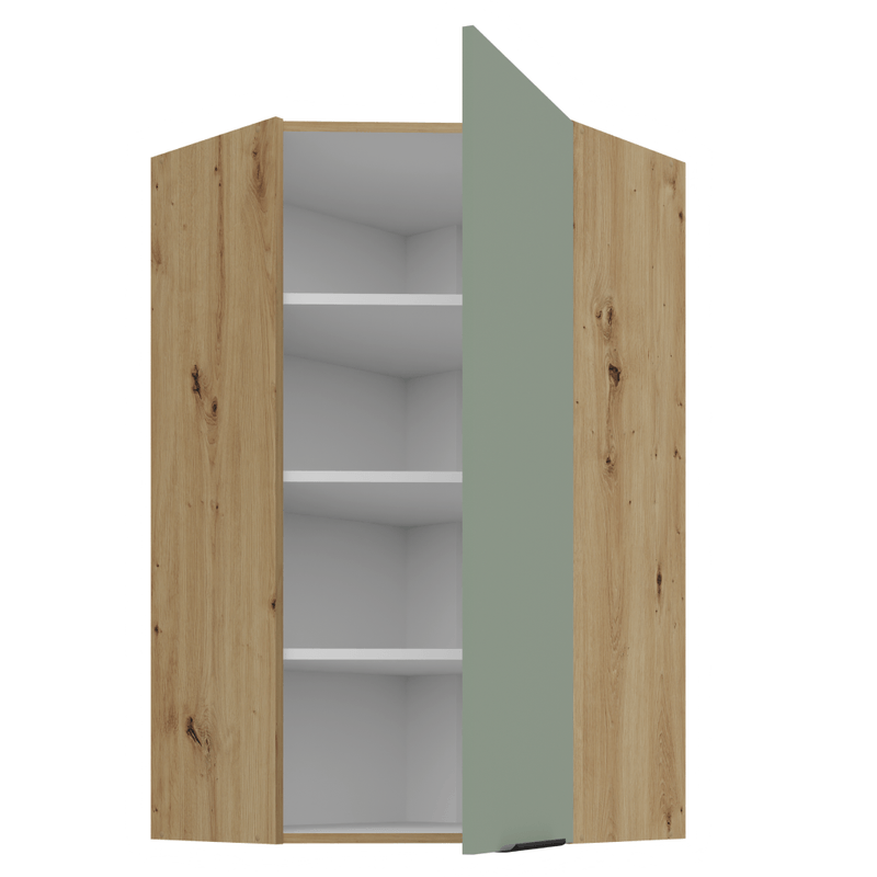 Casa si Gradina - Mobilier - Comode si corpuri - Corpuri bucatarie - Dulapior de colt superior, aquamarine/stejar artisan, ARSANY 60x60 GN-108 1F - Infinity.ro