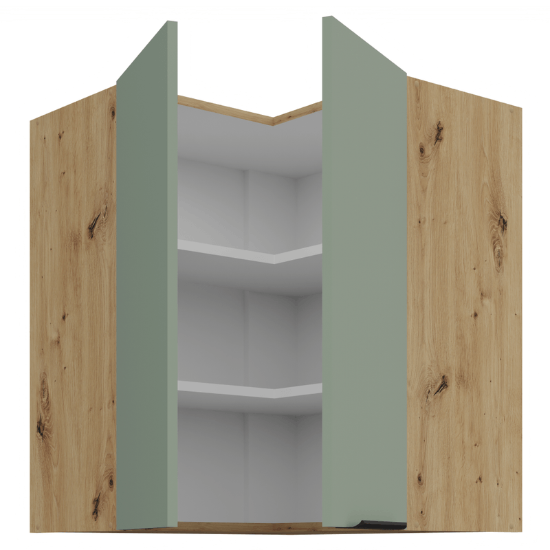 Casa si Gradina - Mobilier - Comode si corpuri - Corpuri bucatarie - Dulapior de colt superior, aquamarine/stejar artisan, ARSANY 60x60 GN-72 2F - Infinity.ro