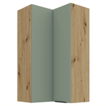Casa si Gradina - Mobilier - Comode si corpuri - Corpuri bucatarie - Dulapior de colt superior, aquamarine/stejar artisan, ARSANY 60x60 GN-108 2F - Infinity.ro