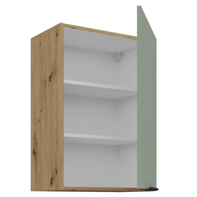 Casa si Gradina - Mobilier - Comode si corpuri - Corpuri bucatarie - Dulapior superior, aquamarine/stejar artisan, ARSANY 50 G-72 1F - Infinity.ro
