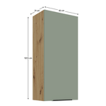 Casa si Gradina - Mobilier - Comode si corpuri - Corpuri bucatarie - Dulapior superior, aquamarine/stejar artisan, ARSANY 50 G-108 1F - Infinity.ro