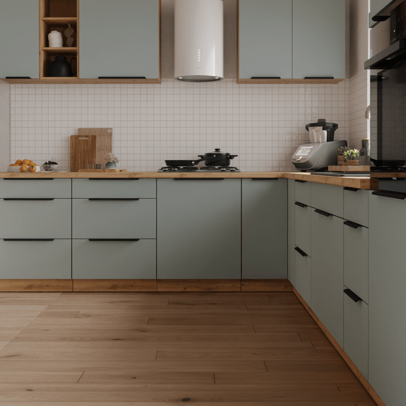Casa si Gradina - Mobilier - Comode si corpuri - Corpuri bucatarie - Dulapior superior, aquamarine/stejar artisan, ARSANY 45 G-108 1F - Infinity.ro