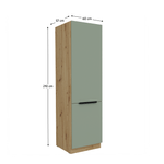 Casa si Gradina - Mobilier - Comode si corpuri - Corpuri bucatarie - Dulapior inalt, aquamarine/stejar artisan, ARSANY 60 DK-210 2F - Infinity.ro